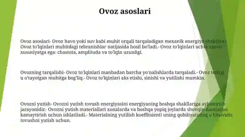 Ovoz Paydo Bolish Mexanizmi 2