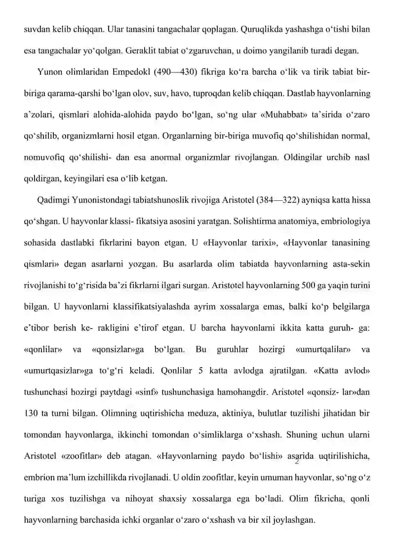 Evolyutsion tushunchalarning paydo bo’lishi 2