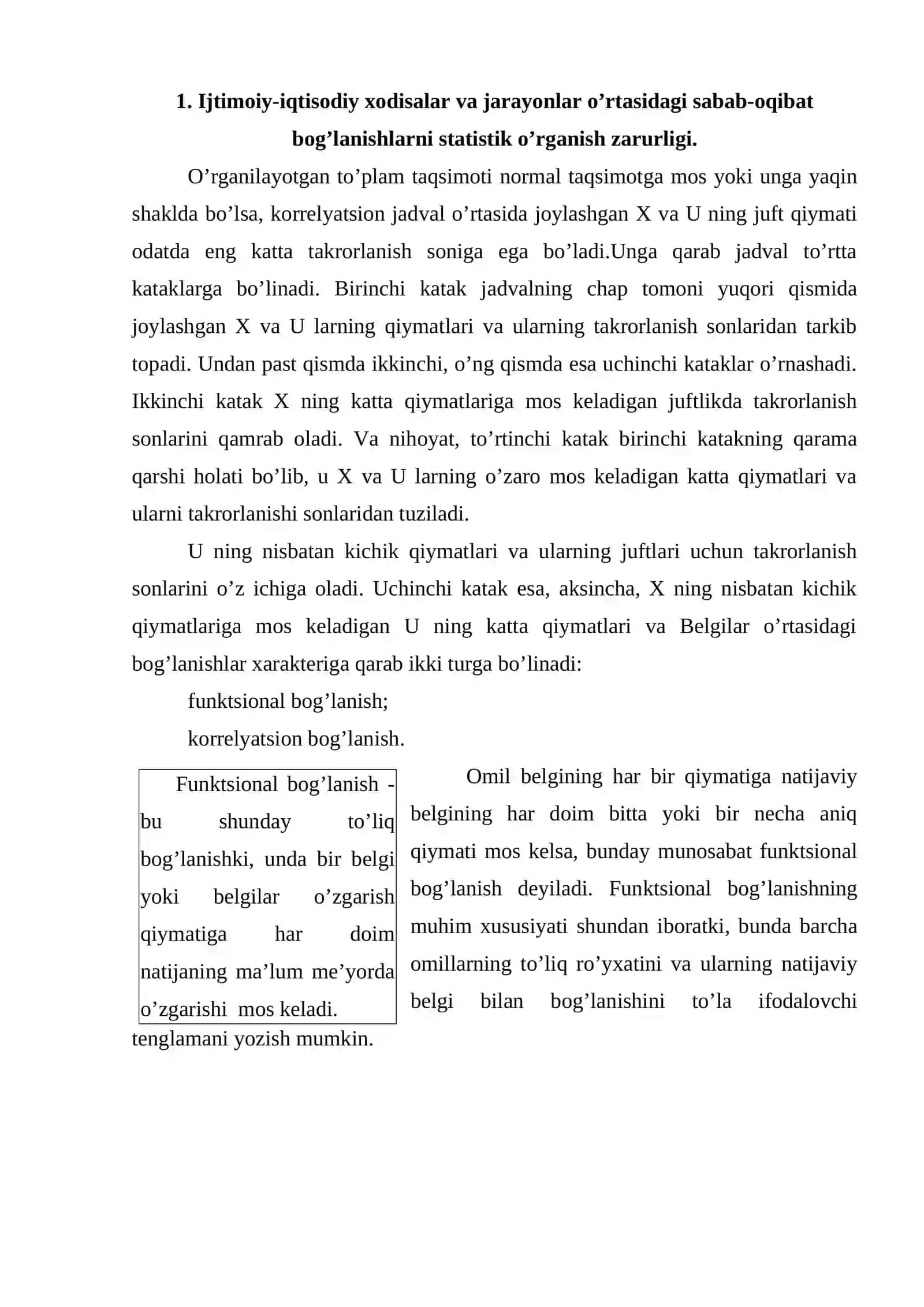 Regression-korrelyatsion tahlil 2