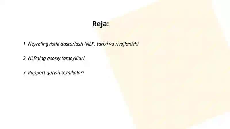 Neyrolingvistik dasturlash texnologiyasi 2