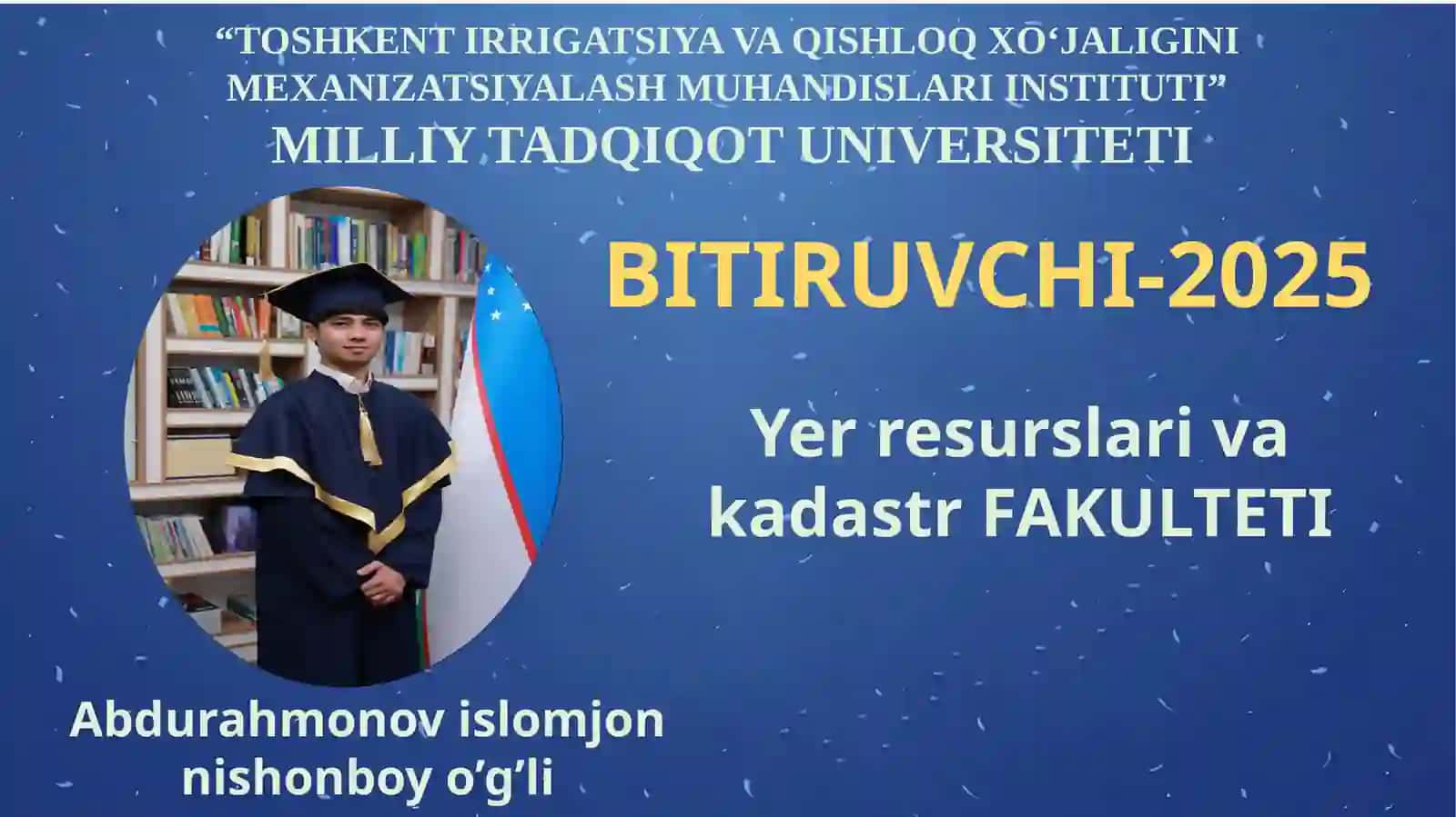 Yer resurslari va kadastr fakulteti bitiruvchilari-2025 2