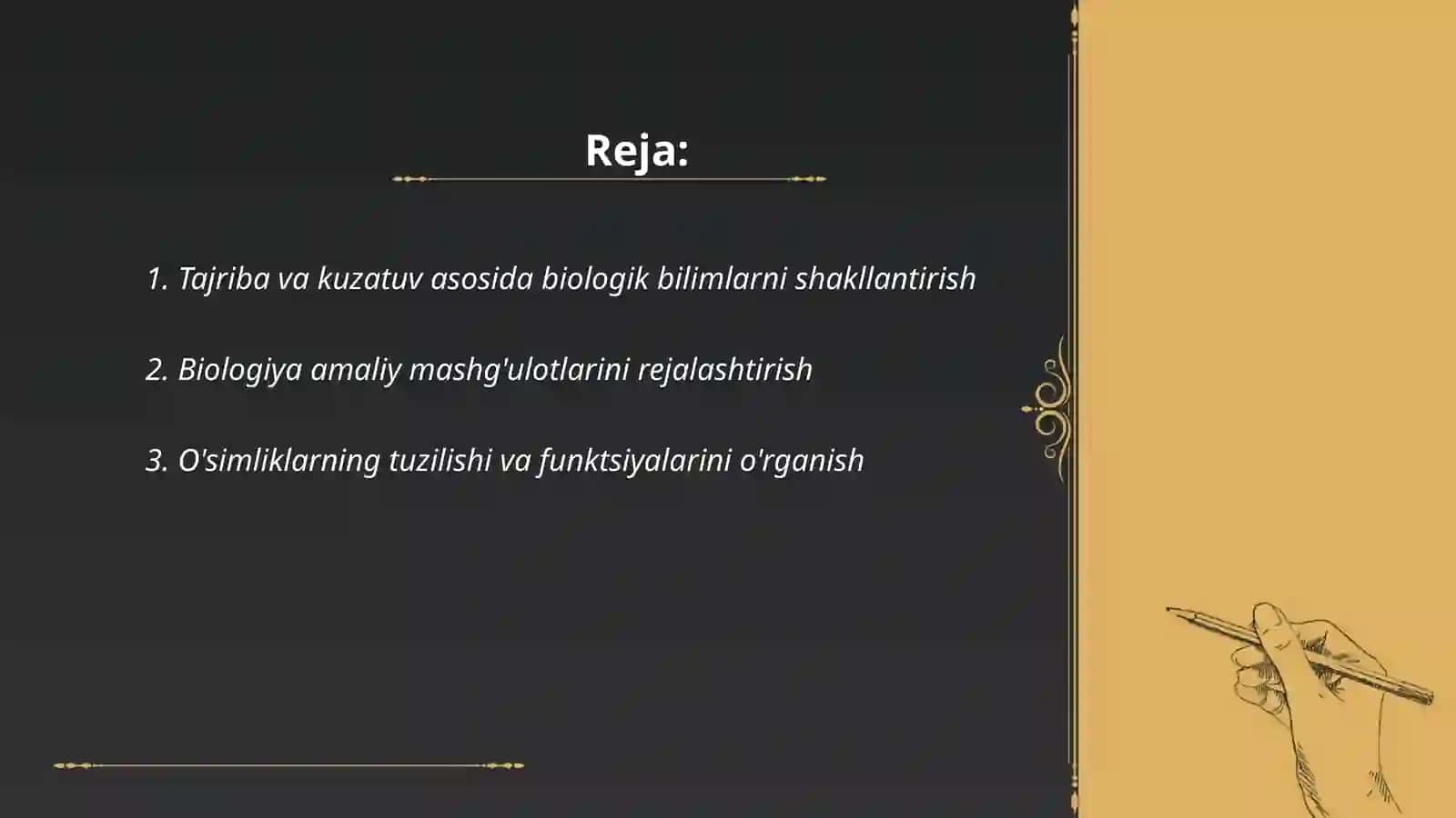 Biologiyadan amaliy mashg’ulotlarni tashkil etish va oʻtkazish metodikasi 2