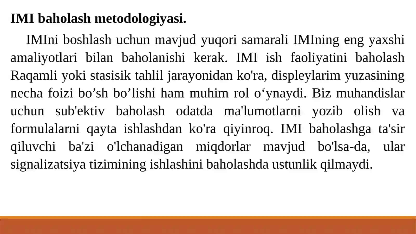 IMI baholash metodologiyasi 2