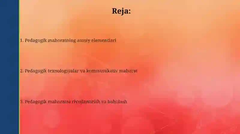 Pedagogik mahoratning asosiy elementlari 2