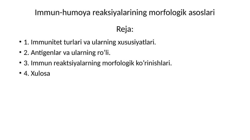 Immun-humoya reaksiyalarining morfologik asoslari 2