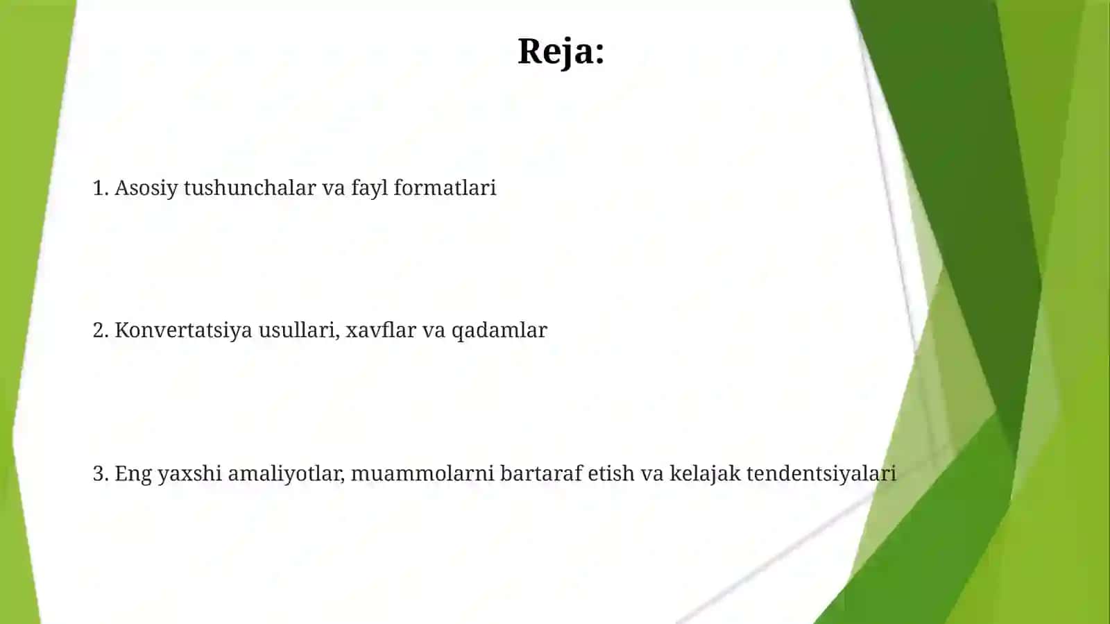 Konvertatsiya va fayl formatlari 2