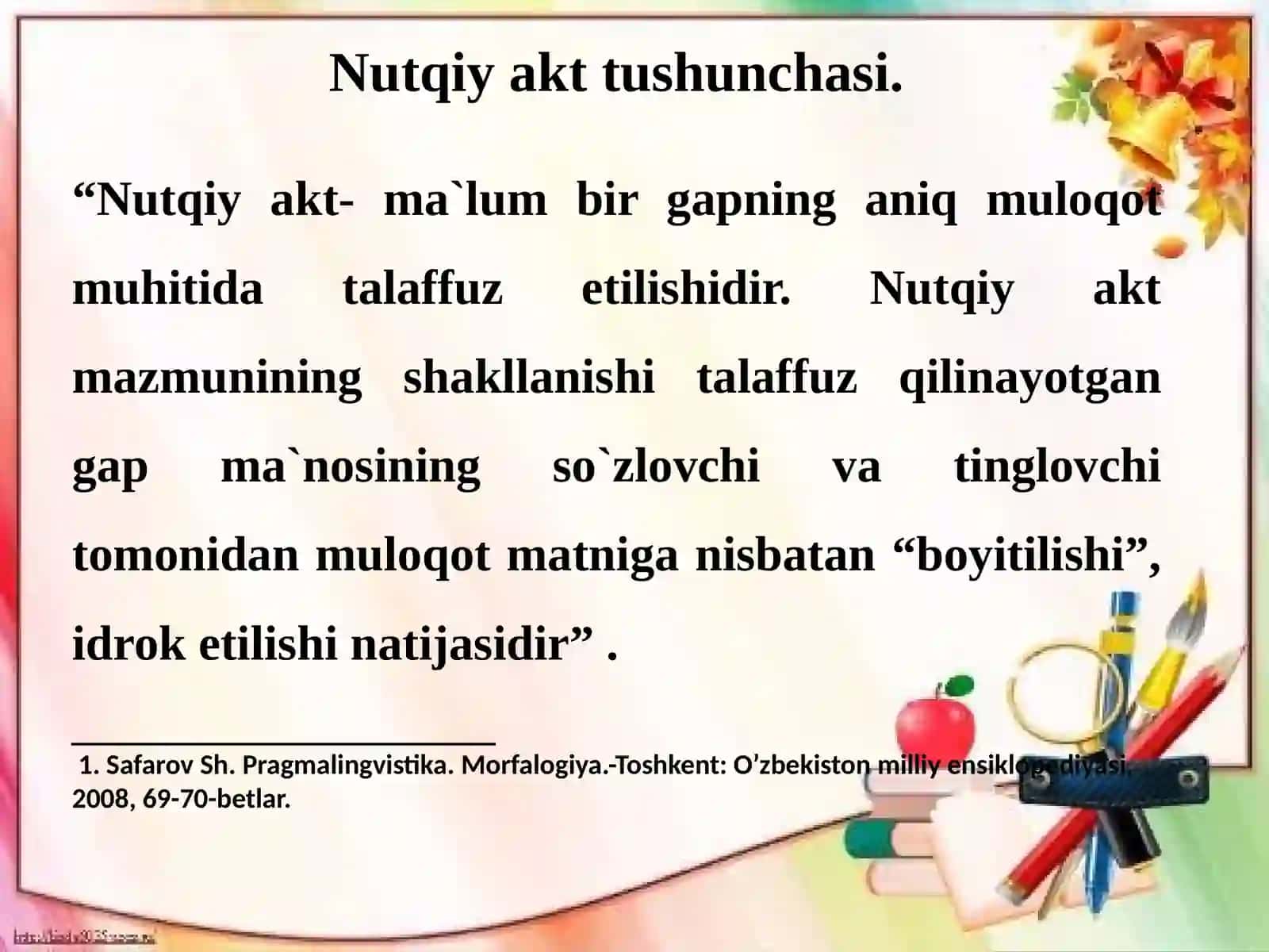 SHOYIM  BO‘TAYEV QISSALARIDA NUTQIY AKT 2