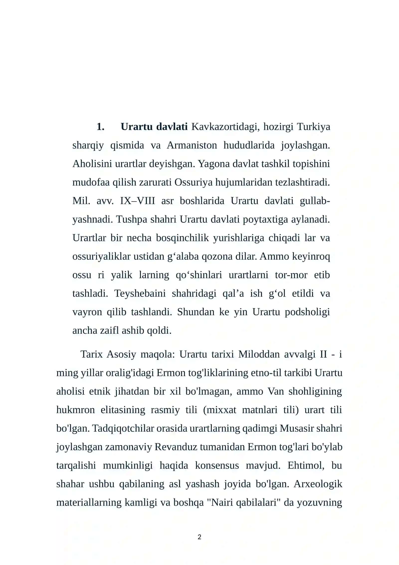 Urartu podshohligi 2