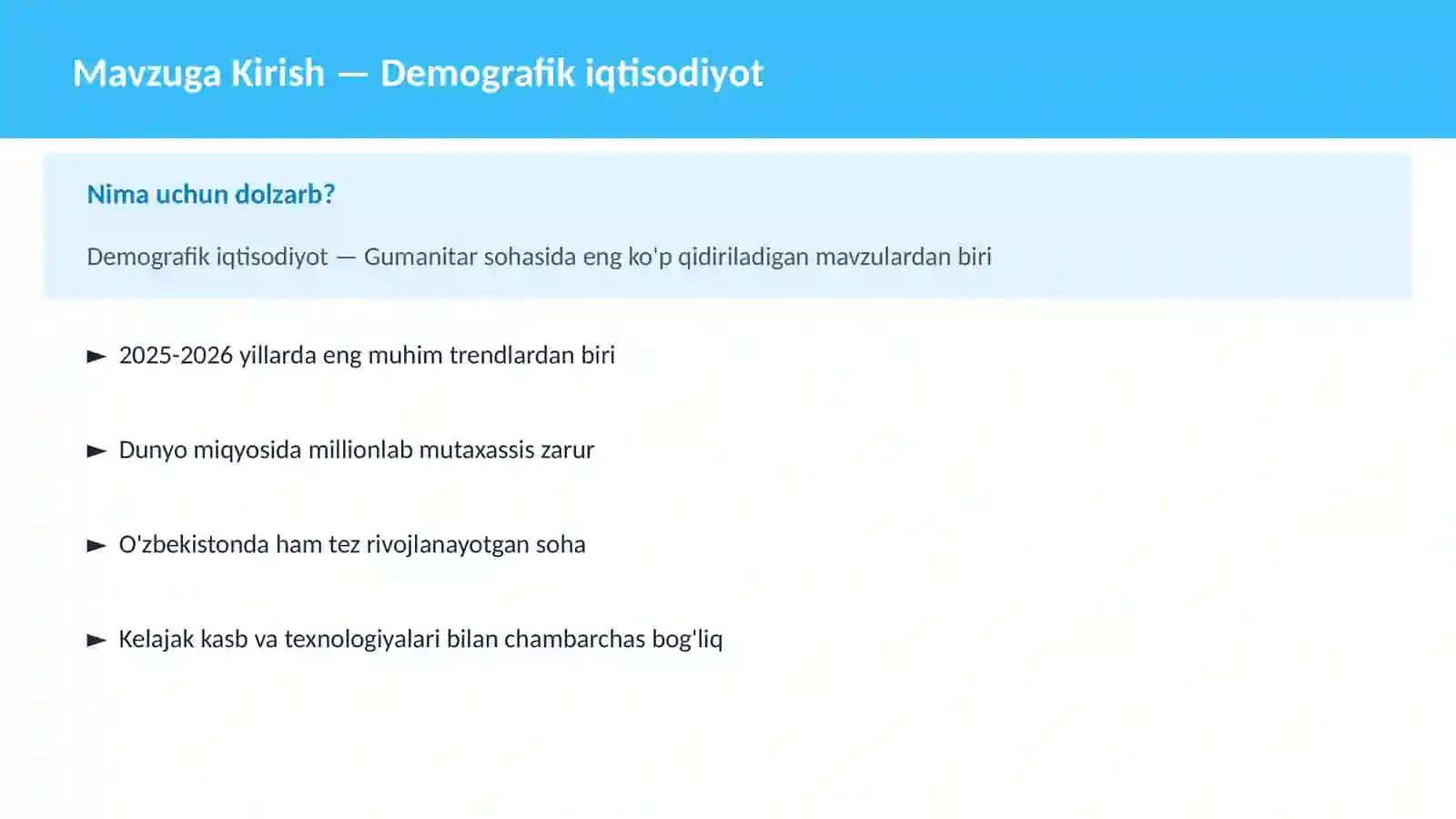 Demografik iqtisodiyot 2