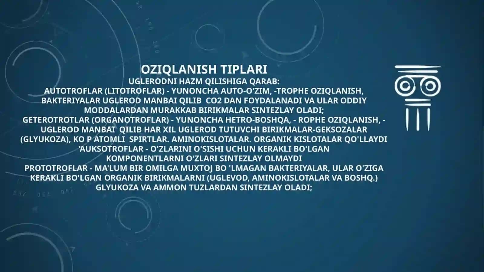 Bakteriyalarning fiziologiyasi 2