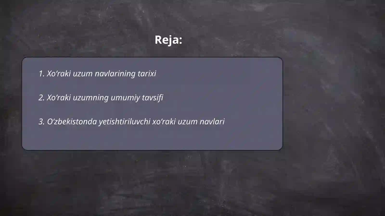 Xoʻraki uzum navlariga tavsif bering 2