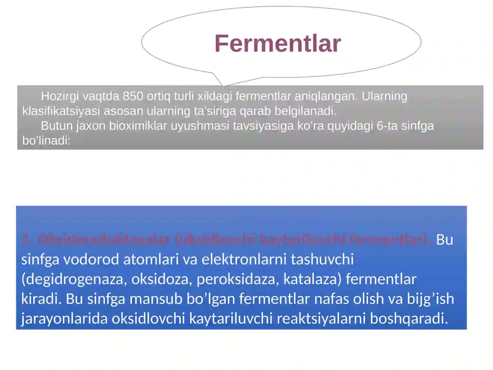 Tibbiyotda fermentlarni qoʻllanilishi 2