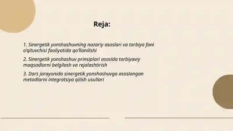 Sinergetik yonshashuvning o’rni 2