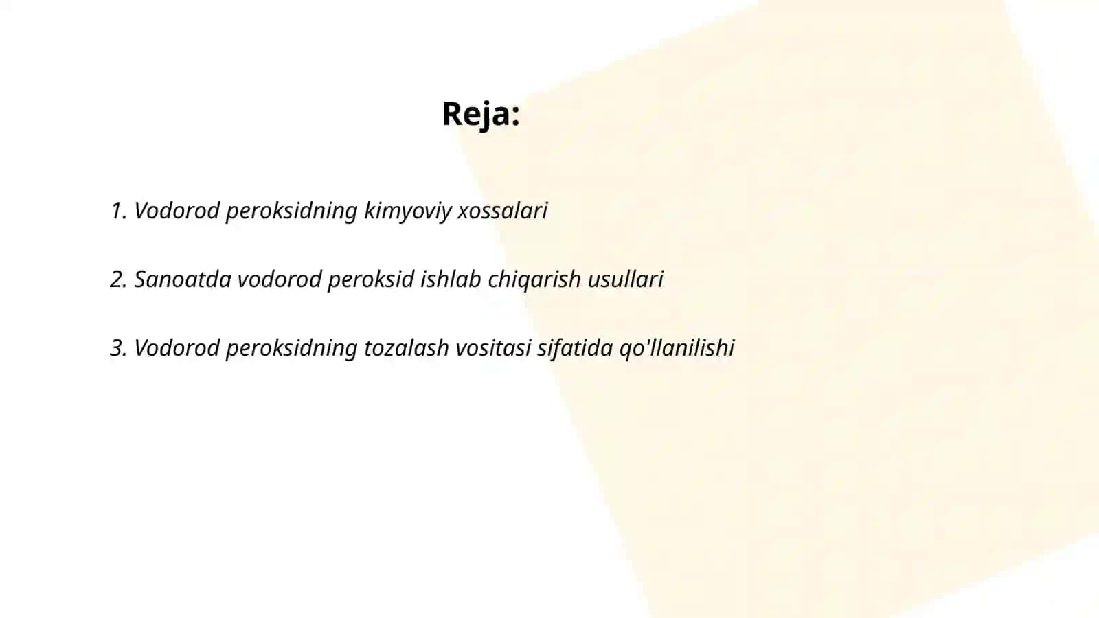 Vodorod peroksid, sanoatda ishlatilishi 2
