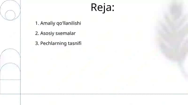 Pechlarning tasnifi, prinspial sxemalari 2