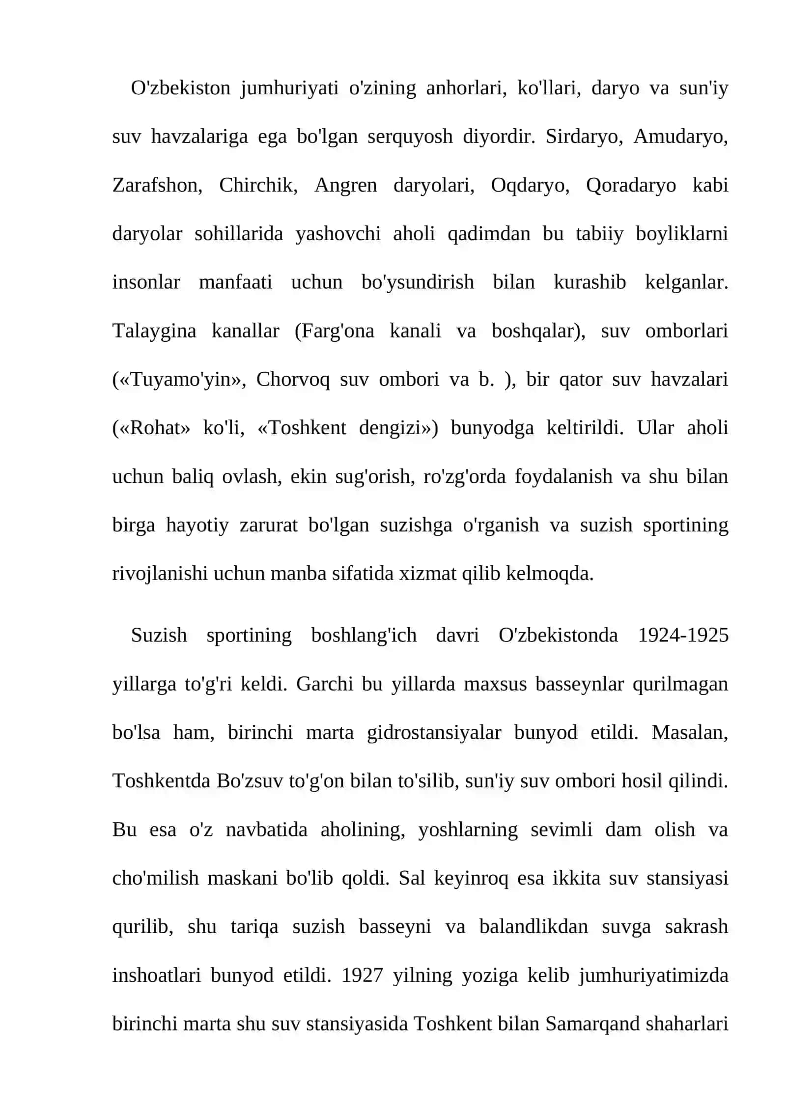 Suzish sport turining rivojlanishi va Oʻzbekistonda taraqqiyoti 2