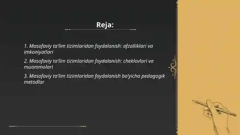 Masofaviy ta'lim tizimlaridan foydalanish 2