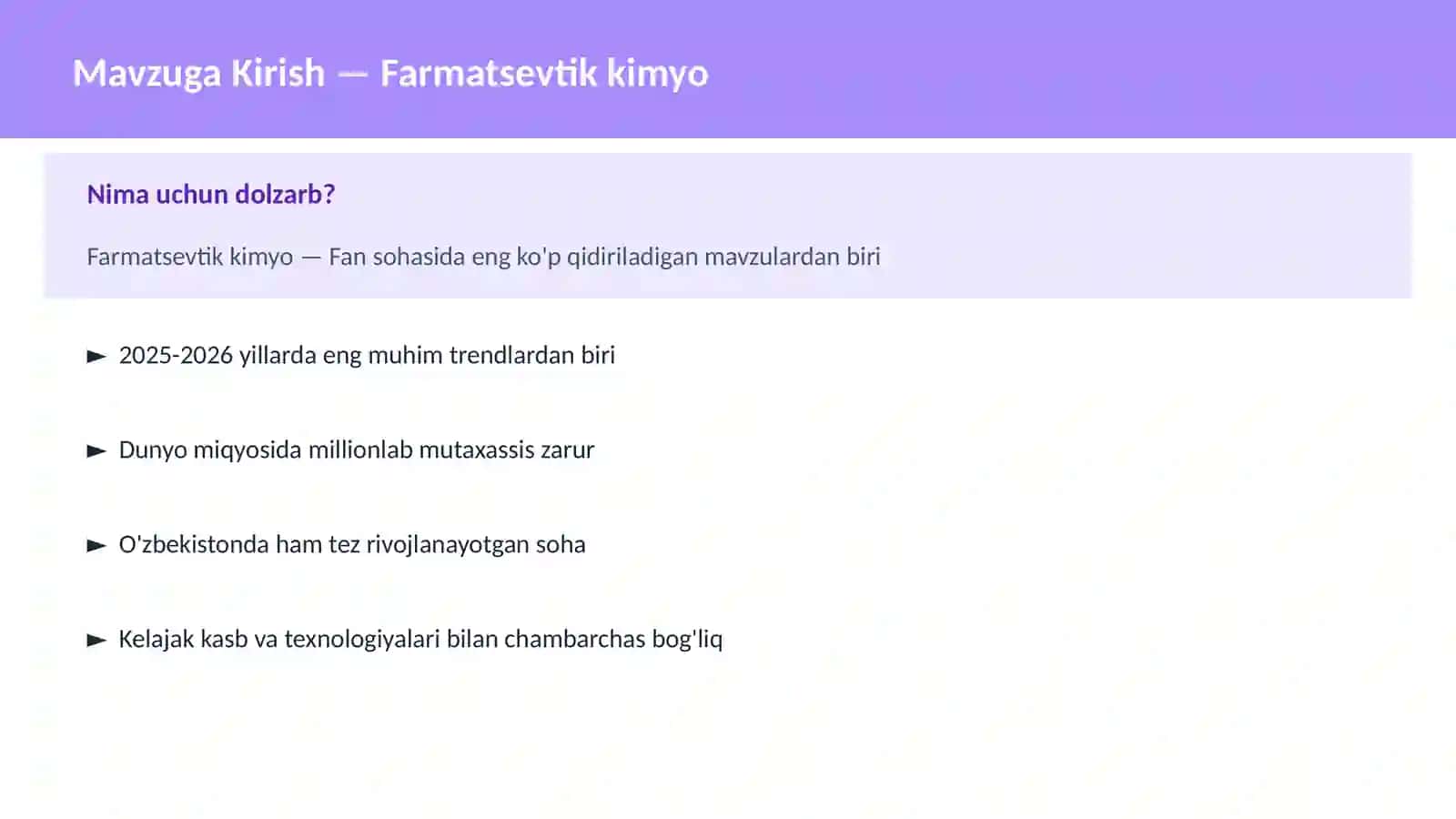 Farmatsevtik kimyo 2