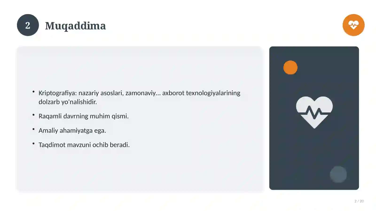 Kriptografiya: nazariy asoslari, zamonaviy yondashuvda (Amaliyot hisoboti) 2