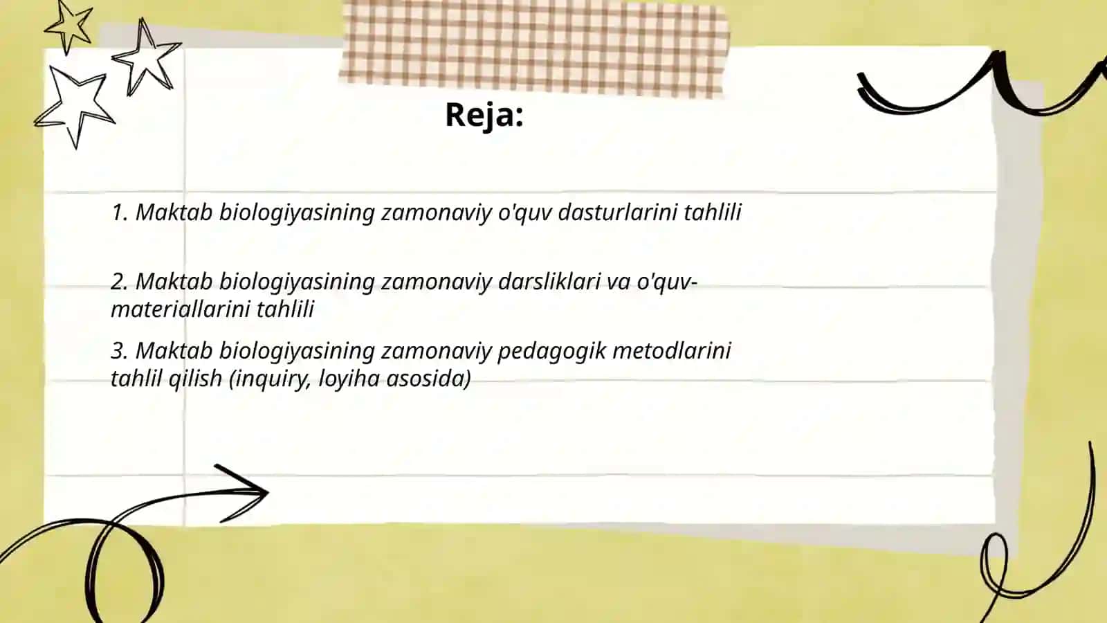 Maktab biologiyasining zamonaviy tahlili 2