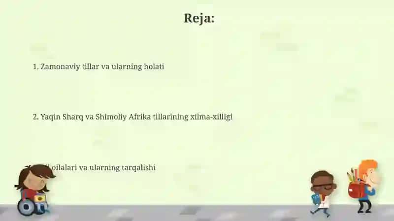 Yaqin Sharq va Shimoliy Afrika tillari 2