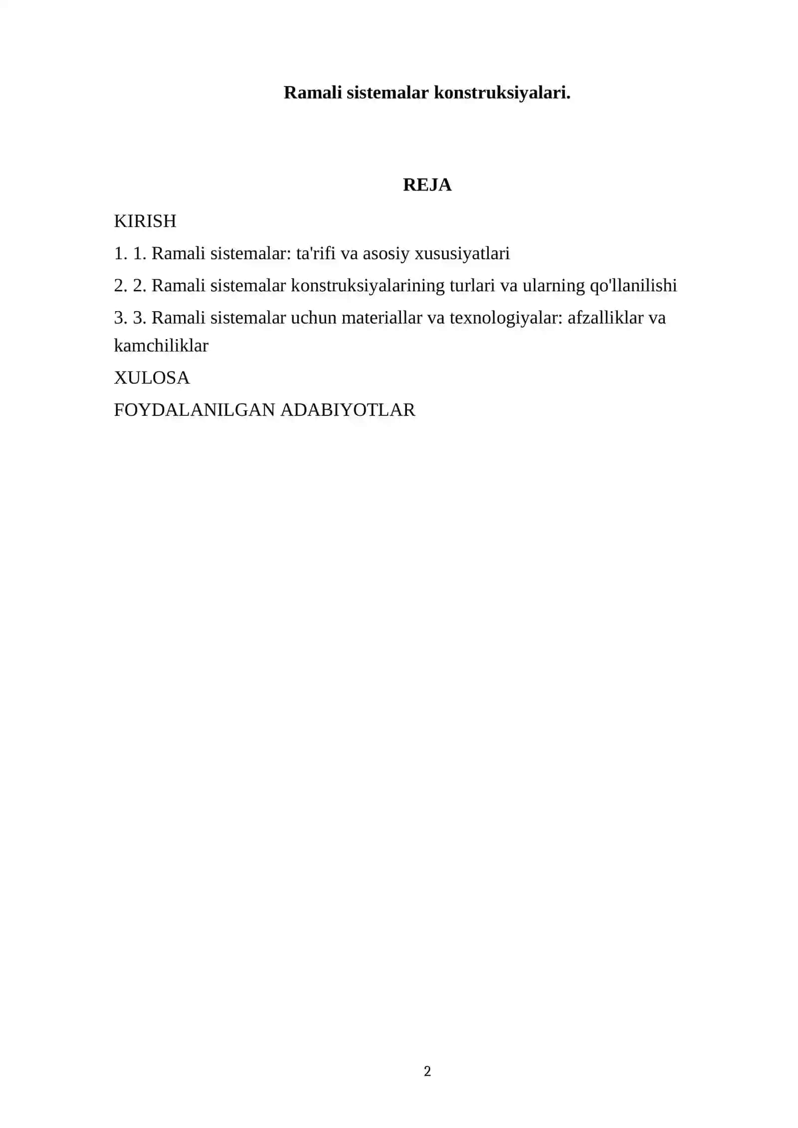 Ramali sistemalar konstruksiyalari 2
