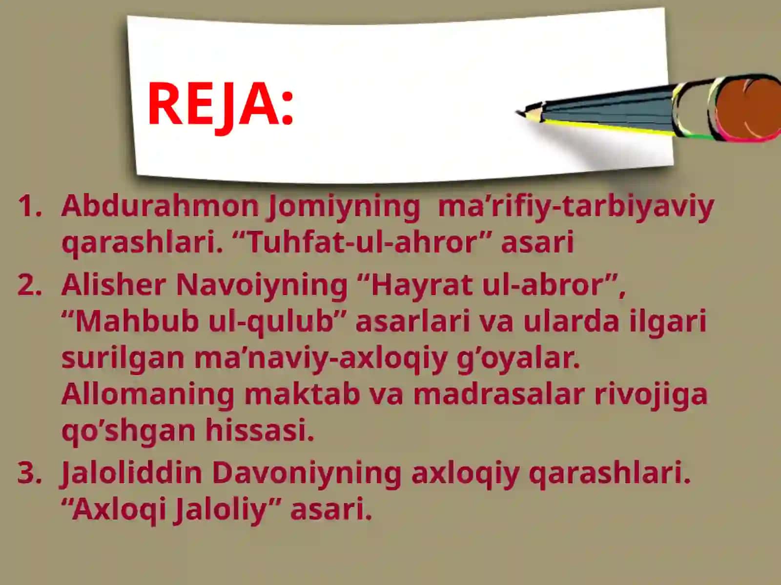 Abdurahmon Jomiyning ma’rifiy-tarbiyaviy qarashlari. “Tuhfat-ul-ahror” asari 2