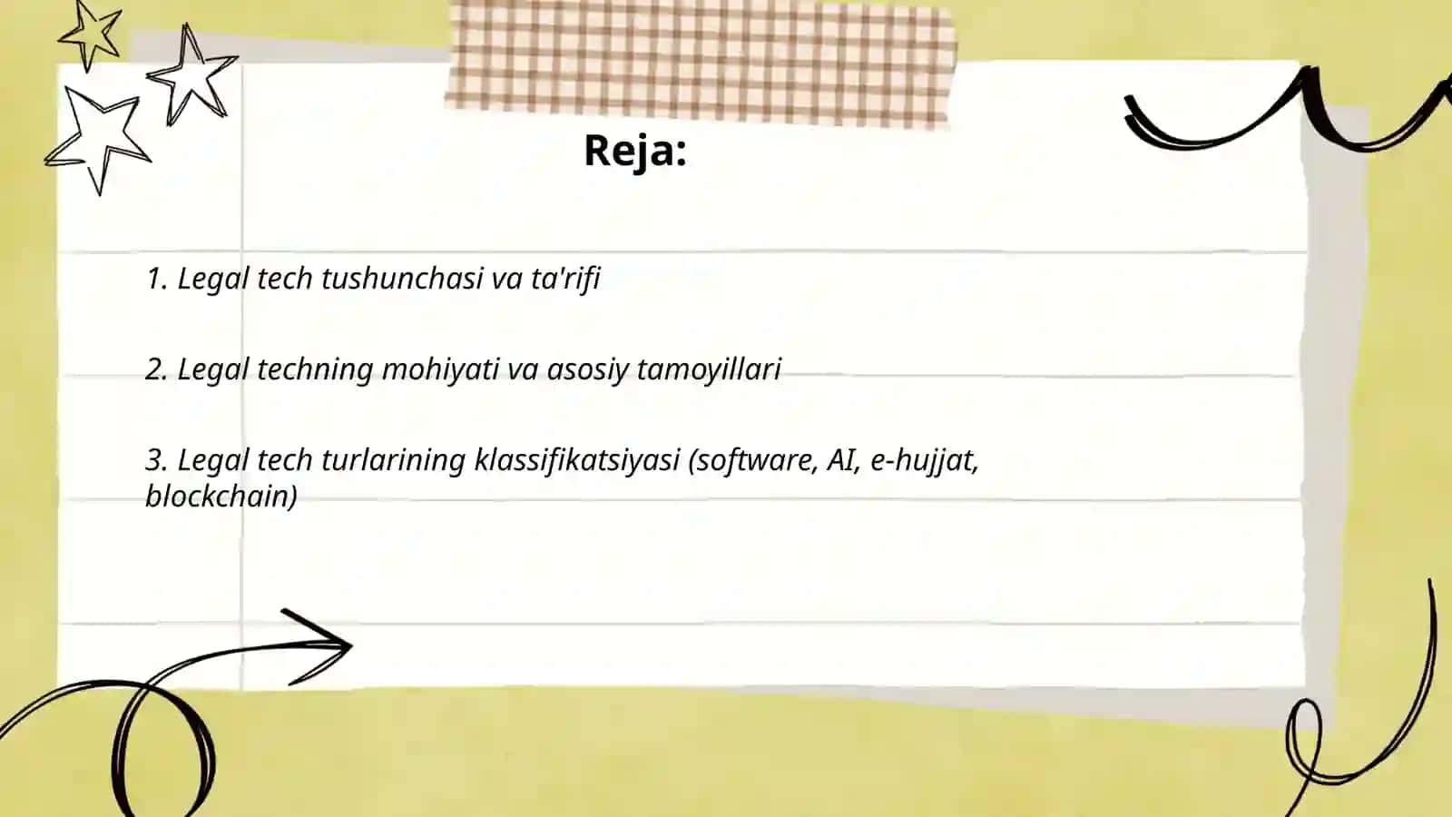 Legal techning tarifi mohiyati legal tech rivojlanish tarixi Dusaliyeva Feruzabonu 2