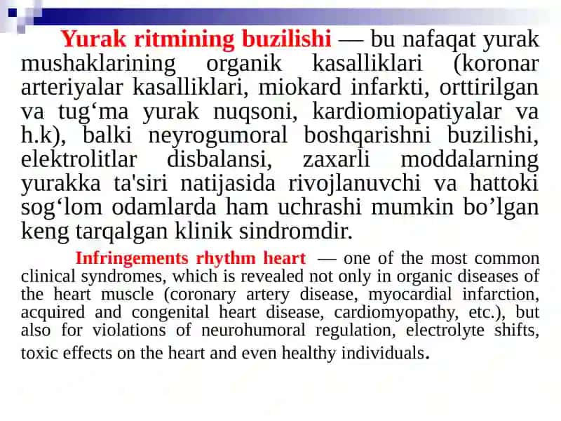 Yurаk аritmiyasi va blokadasi 2
