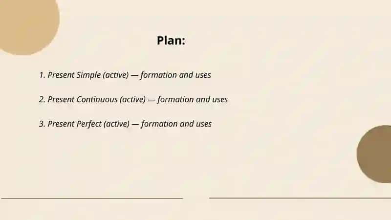 Tenses in active voice 2