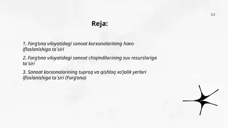 Farg’ona viloyatidagi sanoat korxonalarining ekologiyaga ta`siri 2