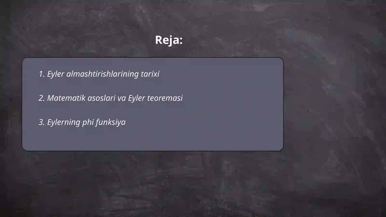 Eyler almashtirishlari 2