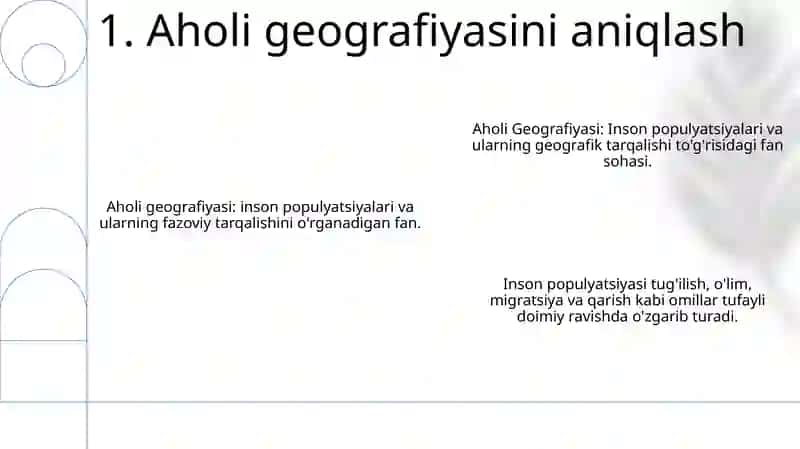 Aholi Geografiyasi Taqdimot 2