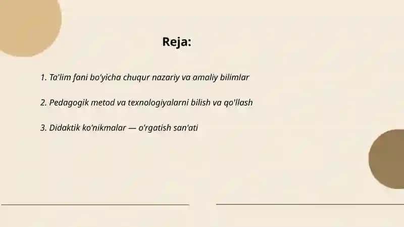 Pedagogik mahoratning asosiy komponentlari 2