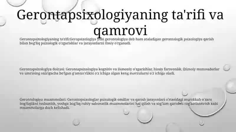 Gerontapsixalogiya Muammolari 2
