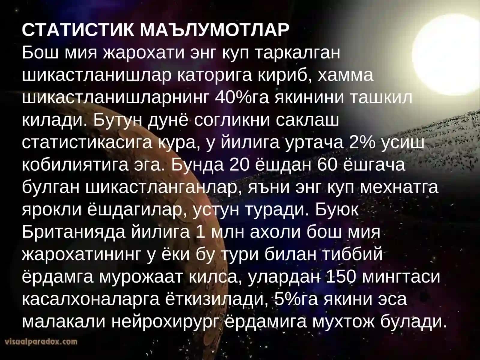 БОШ МИЯ ШИКАСТЛАНИШЛАРИ 2