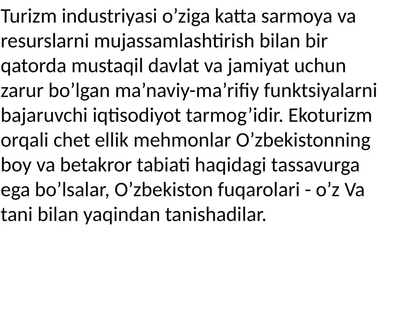 Tabiiyturizmmarkazlariningrivojlanishi 2
