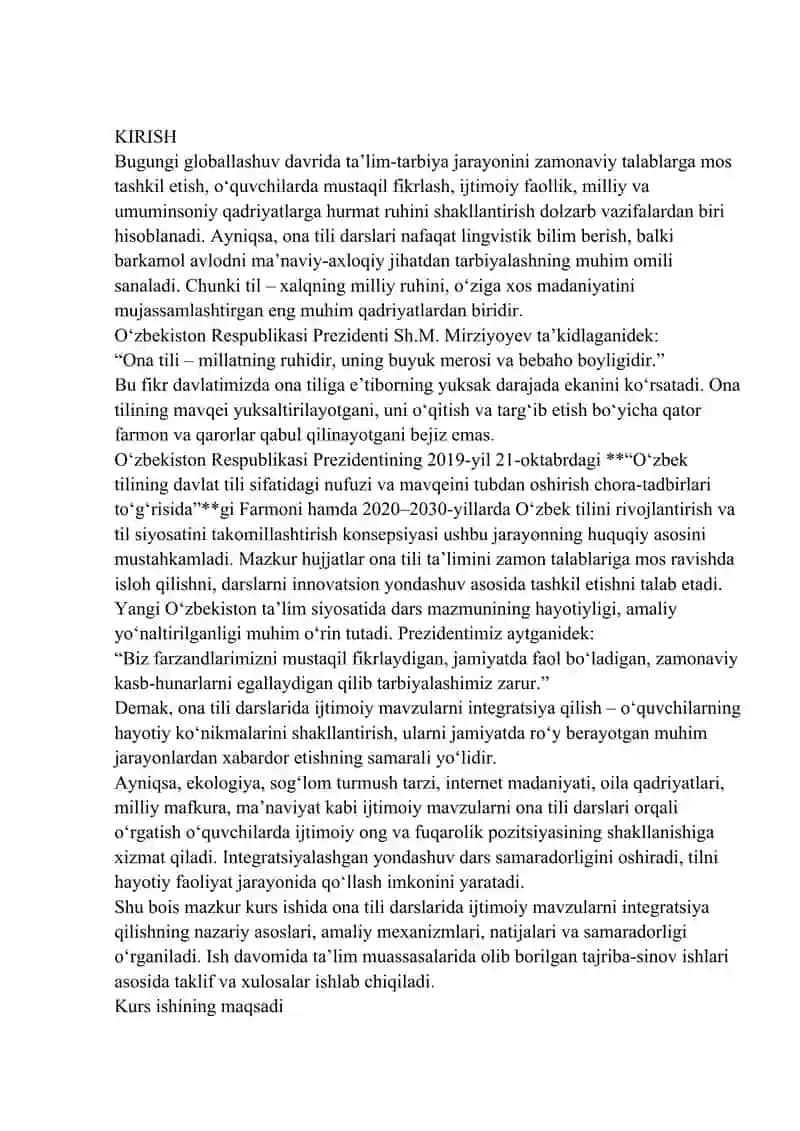 Ona tili darslarida ijtimoiy mavzularni integratsiya qilish 2