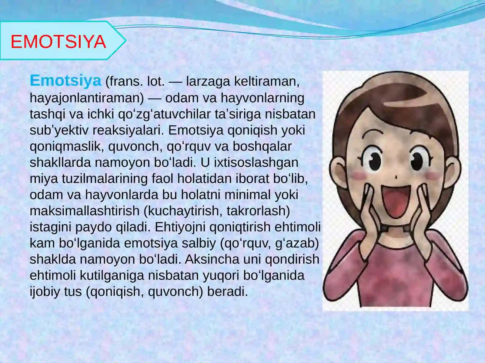 Emotsiyalar va vaziyatlar 2
