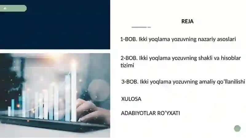 Xo'jalik operatsiyalarining ikki yoqlama yozuvi 2
