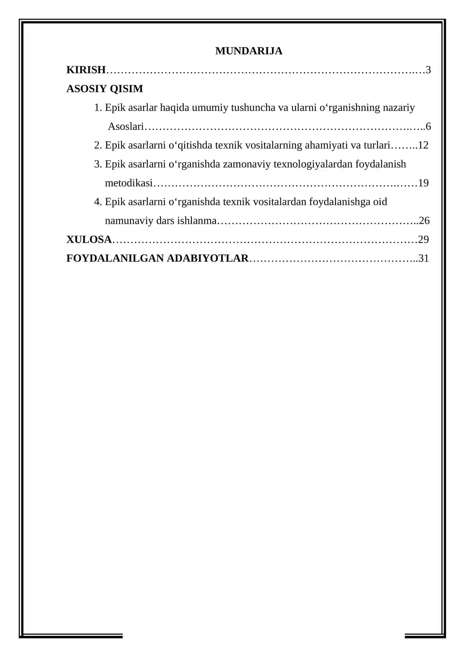Epik asarlarni o‘rganishda texnik vositalardan foydalanish. 2