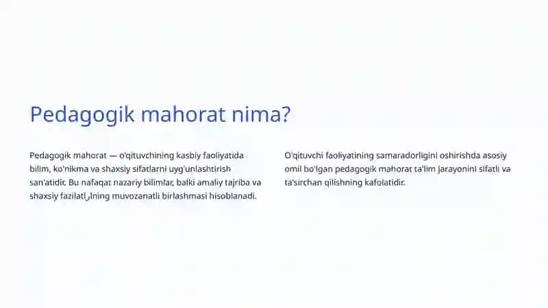 Pedagogik Mahorat Tushunchasi 2