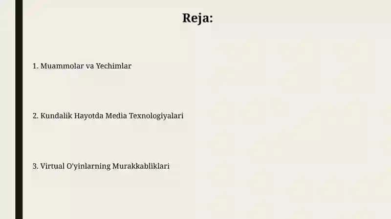 Kundalik Hayotda Media Texnologiyalari 2