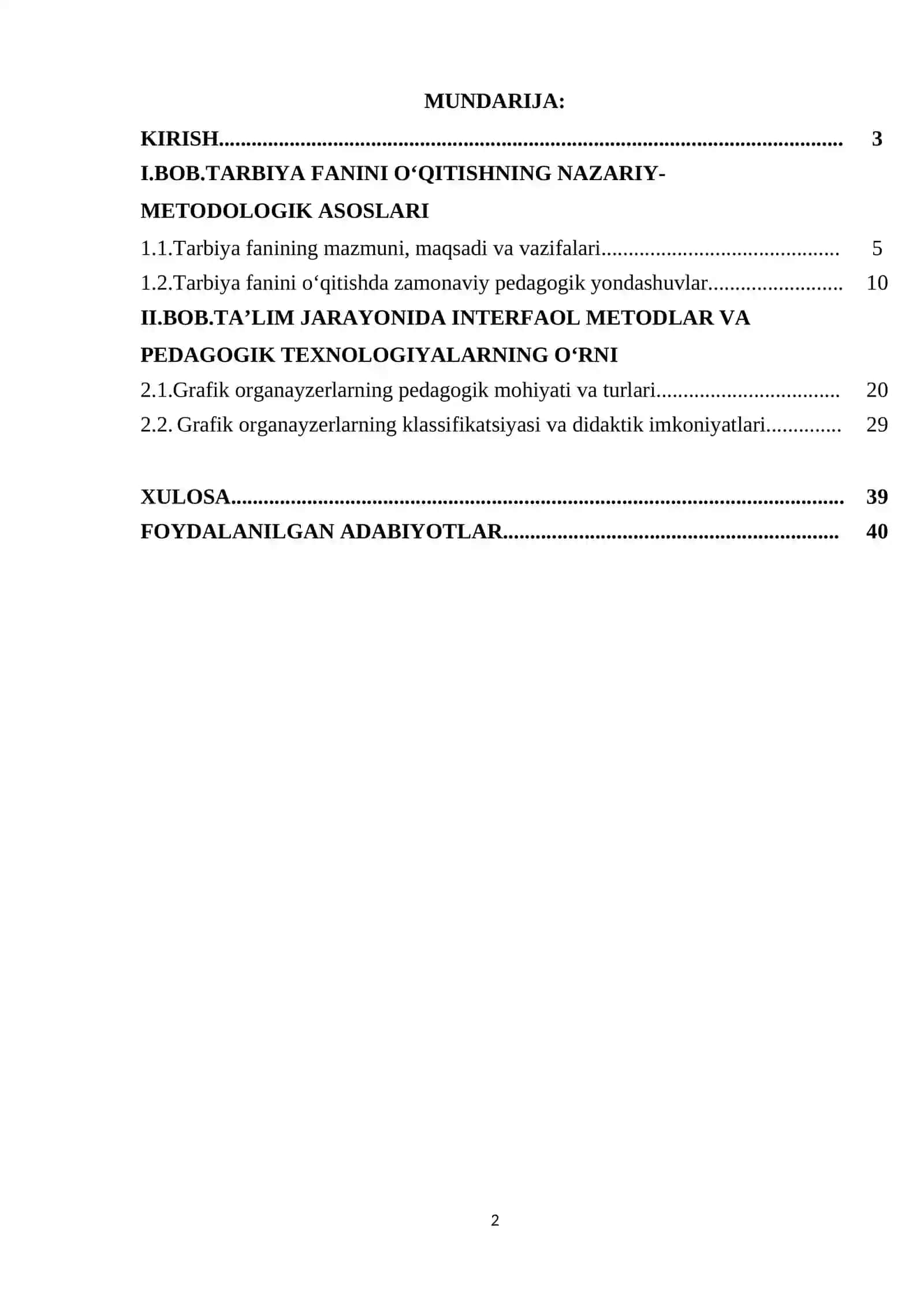 TARBIYA FANINI O‘QITISHDA GRAFIK ORGANEYZERLARNING O‘RNI 2