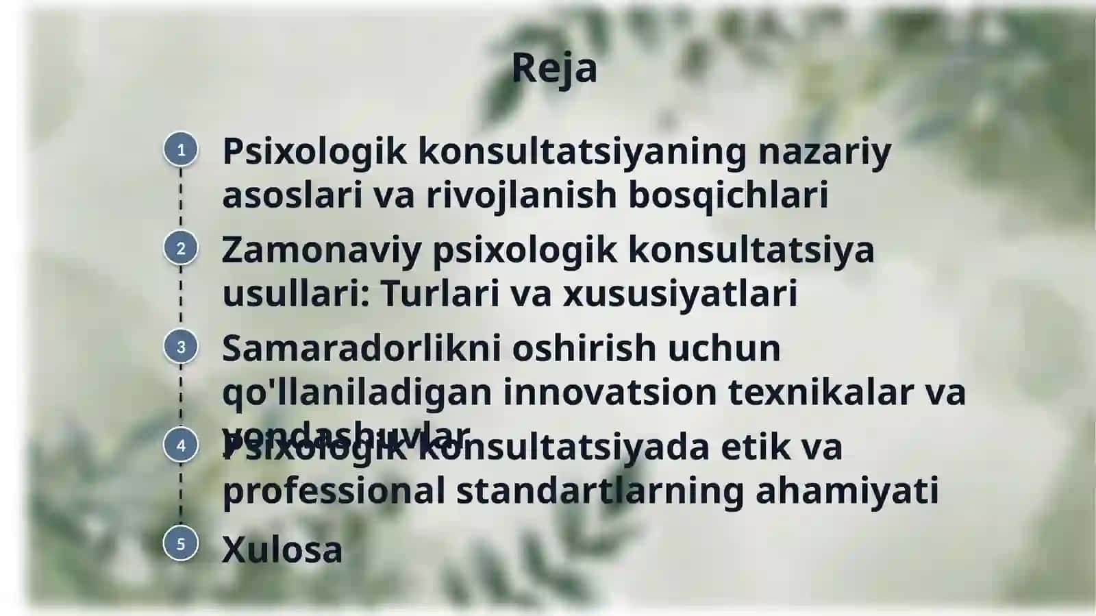 Psixologik konsultatsiya usullari 2