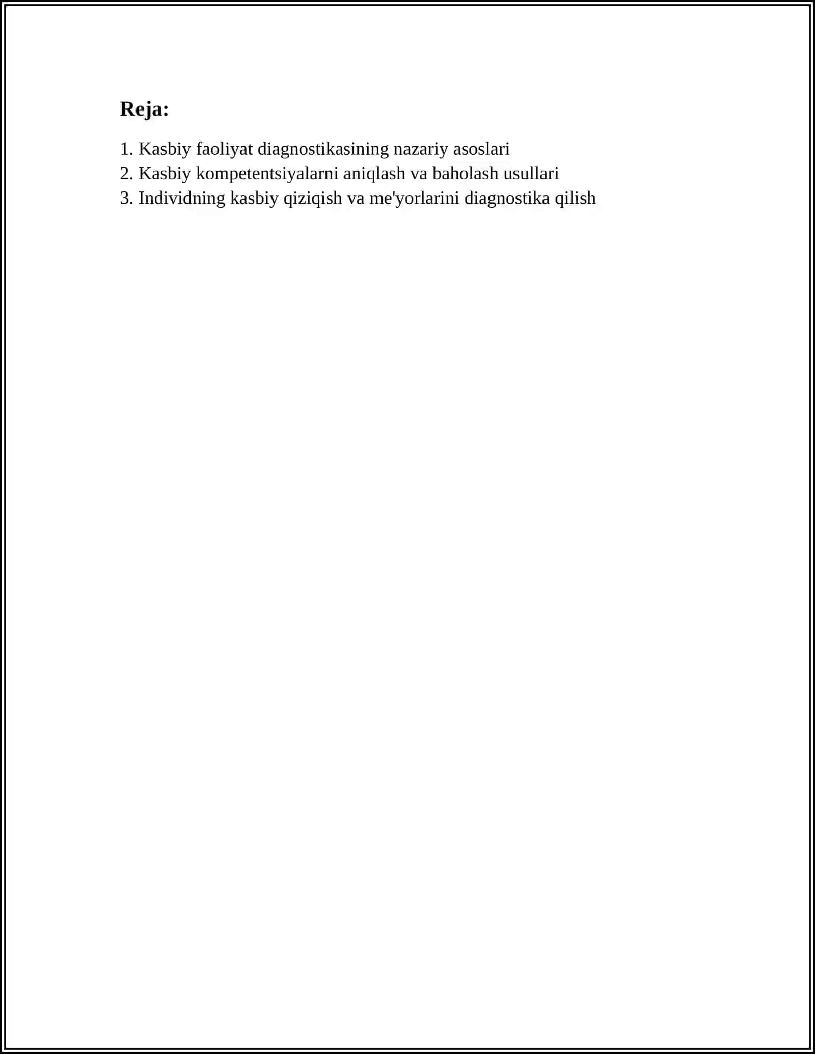 KASBIY FAOLIYAT DIAGNOSTIKASI 2