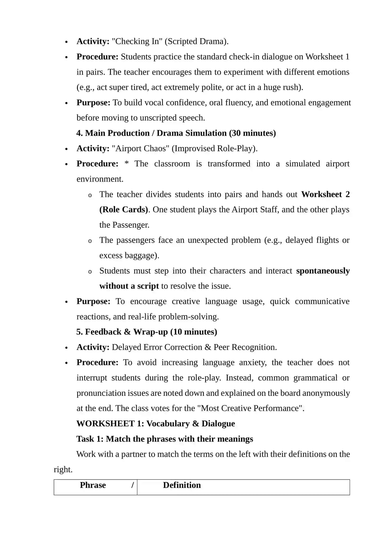 LESSON PLAN "At the Airport" 2