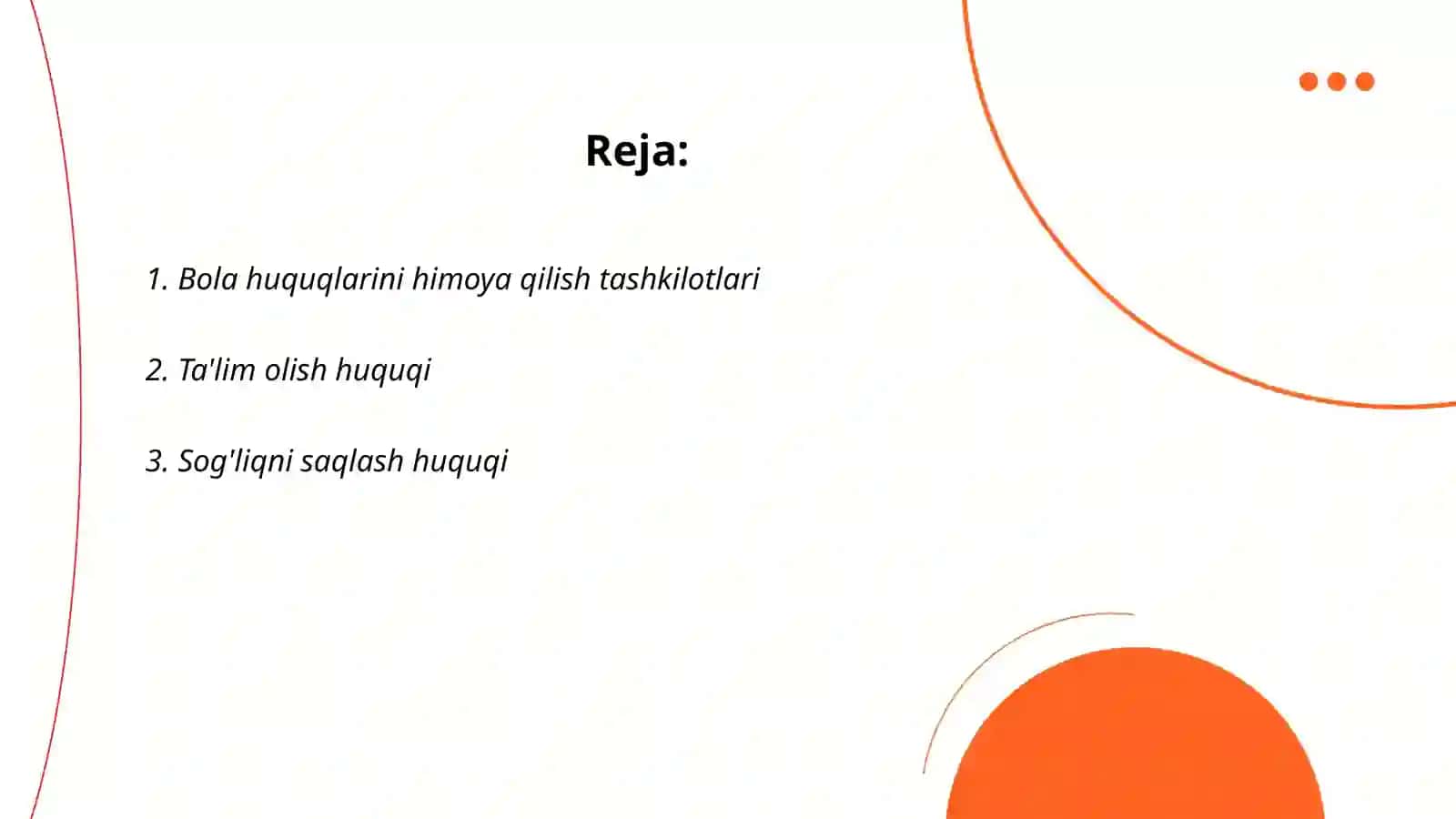 Bola huqularining kafolatlari 2