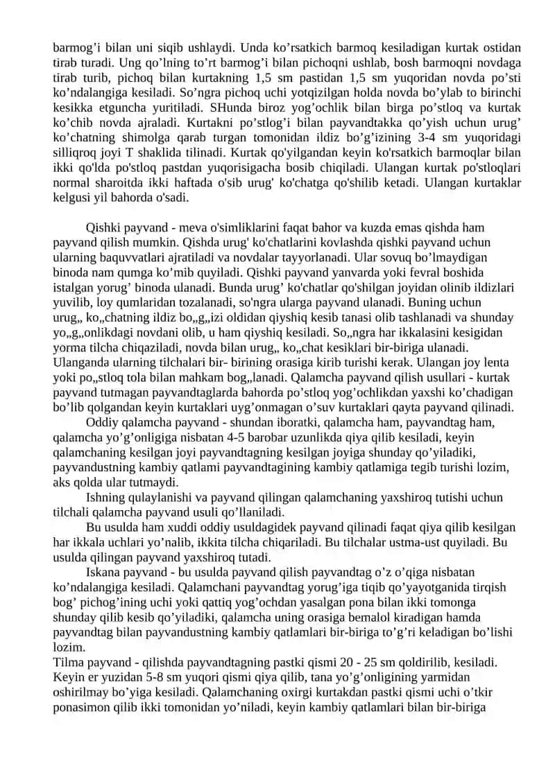 Meva Daraxtlarini Payvand Qilish Usullari 2
