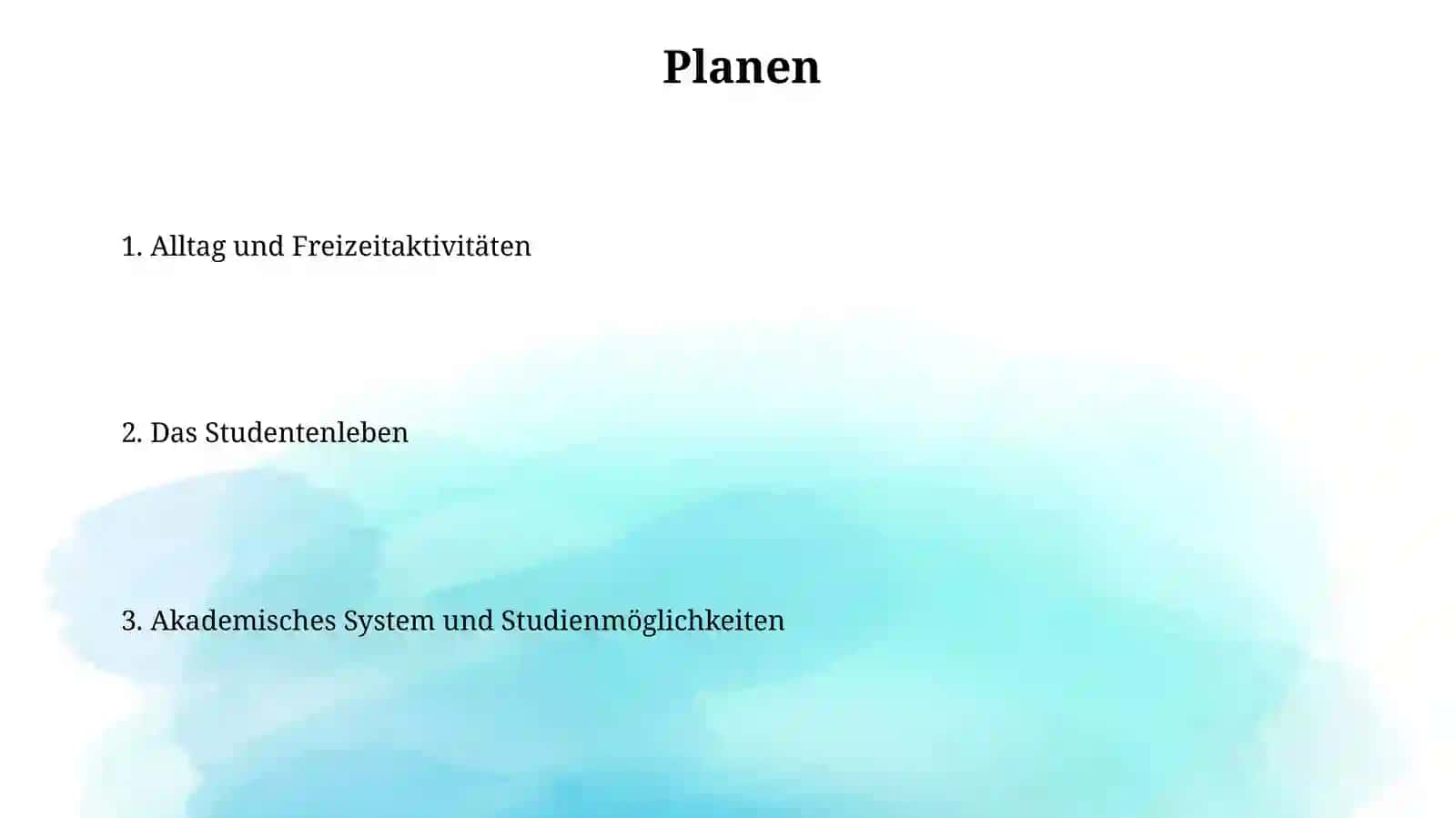 Das Studentenleben in den deutschsprachigen Ländern 2
